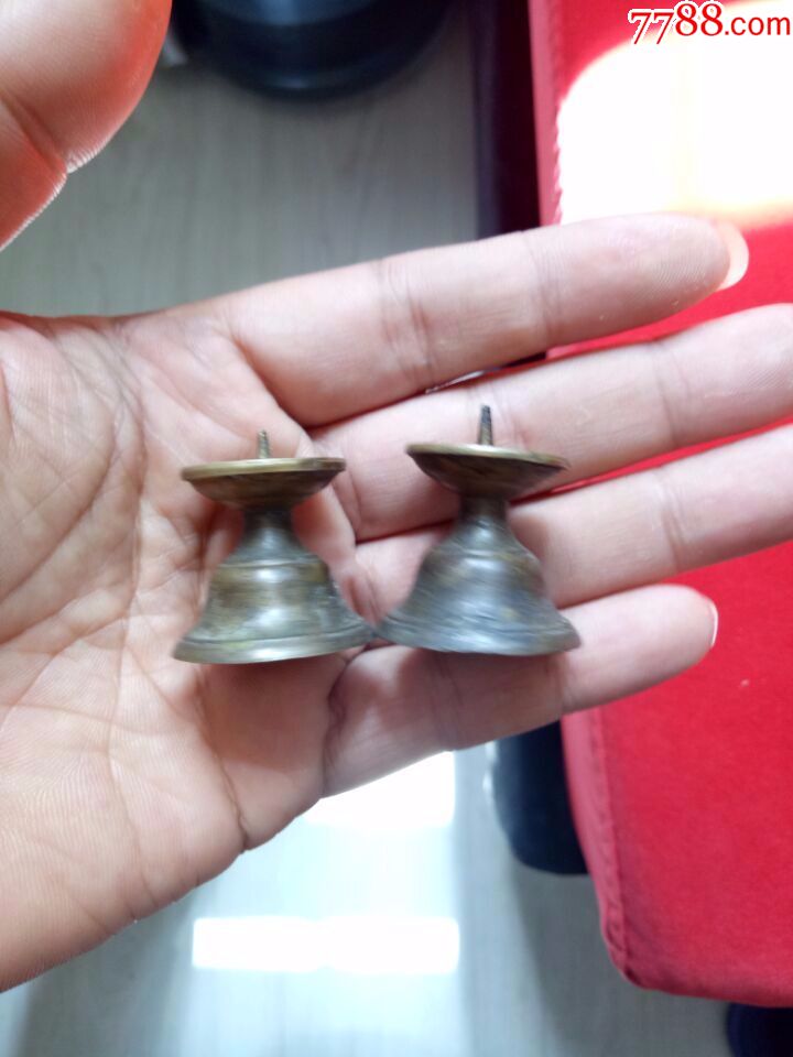 民国小蜡台一对