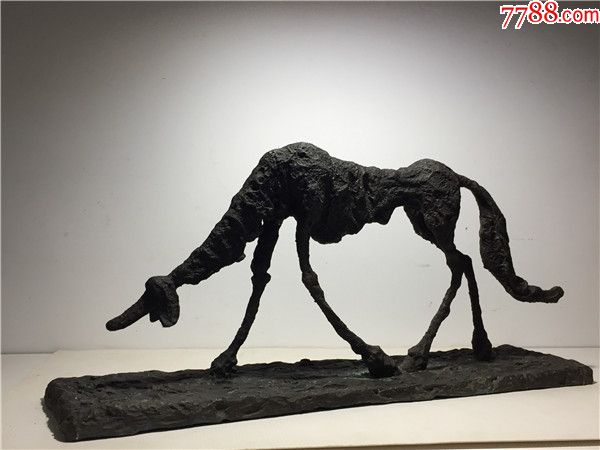 逸品文玩贾科梅蒂铜狗雕塑保真古玩怀旧收藏老物件