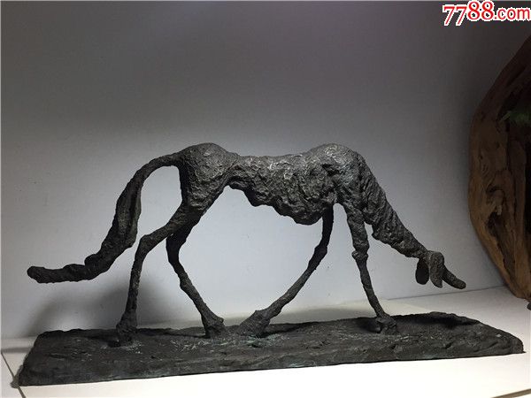 逸品文玩贾科梅蒂铜狗雕塑保真古玩怀旧收藏老物件