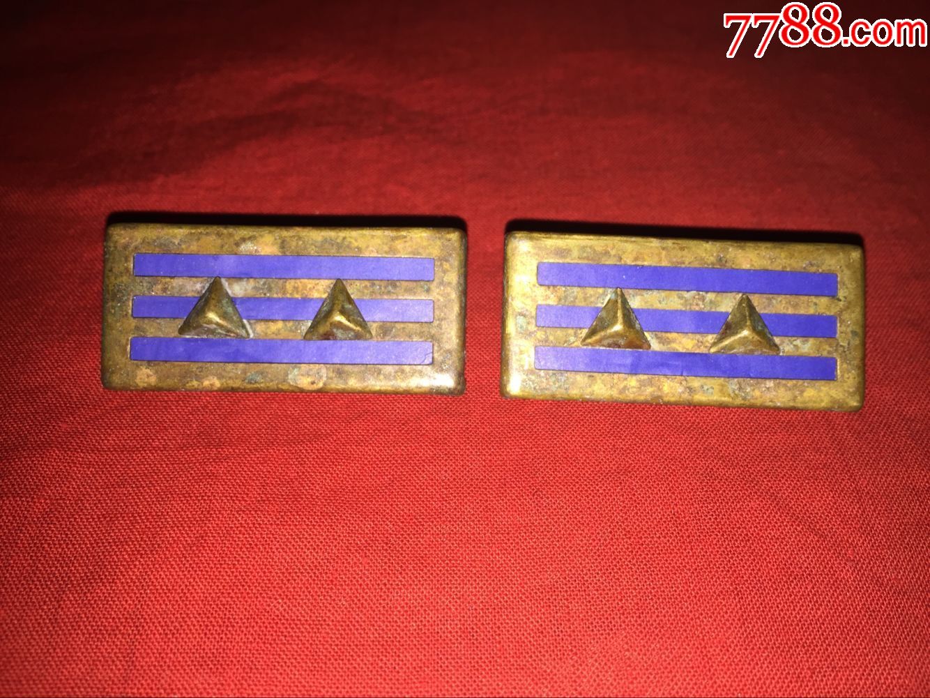 国军炮兵中校光版领章(道具)