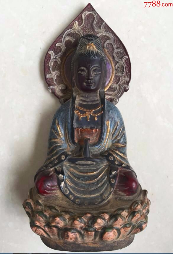 收到老琉璃佛像一个