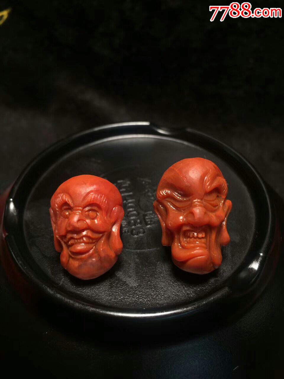 精品九口满色满肉柿子红罗汉可做挂件配饰