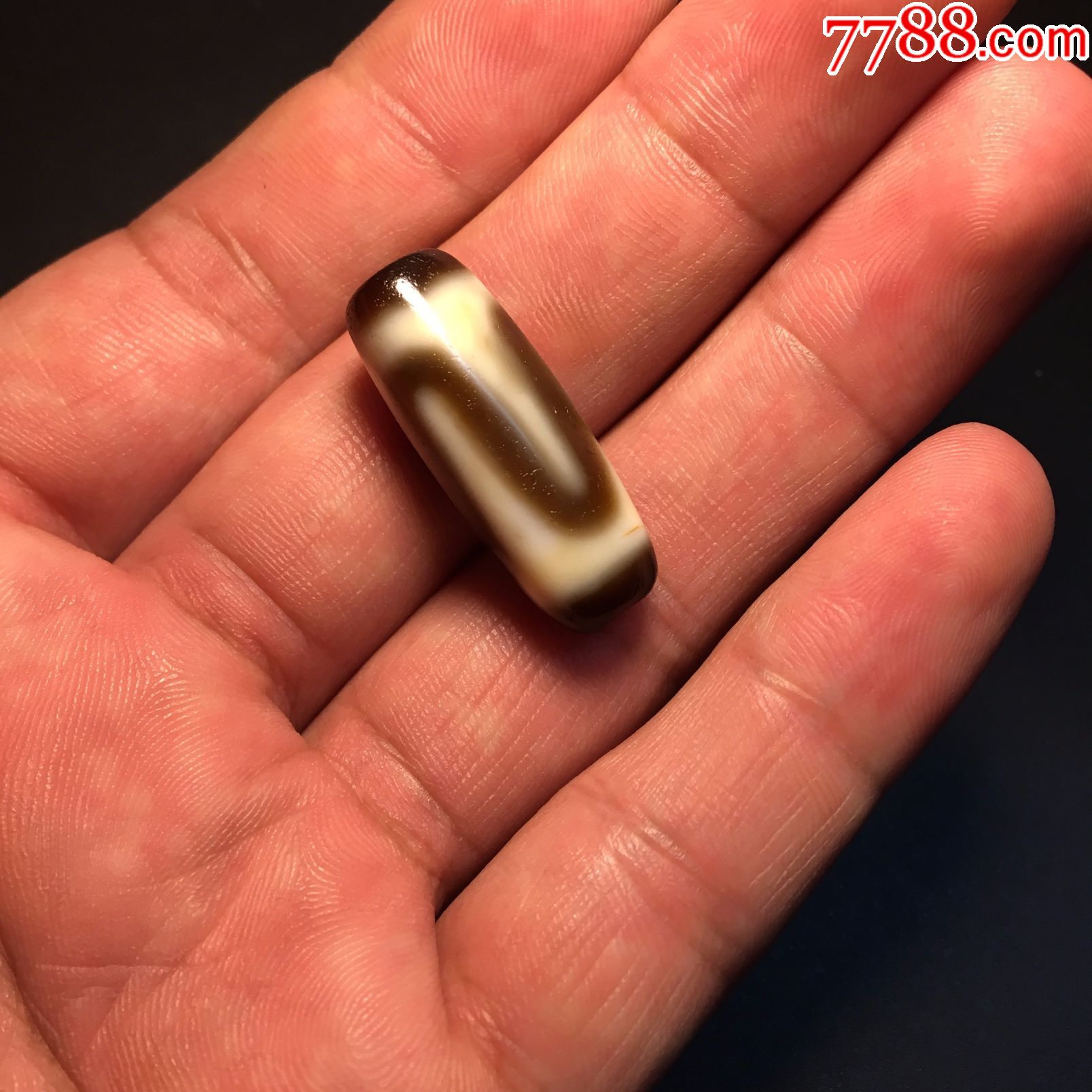 藏传至纯虎纹天珠