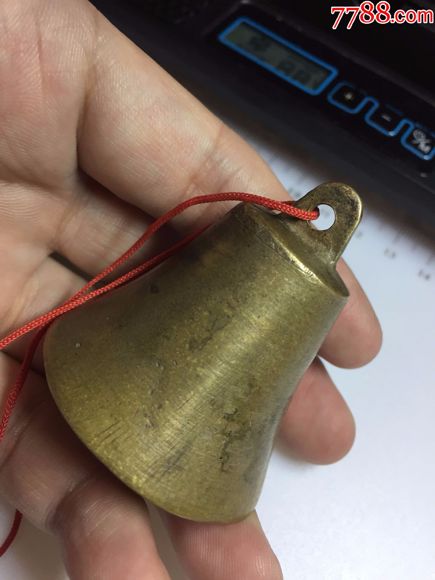 民国开门老旧黄铜铜铃风铃包浆自然老道声音清脆挂件包老包真