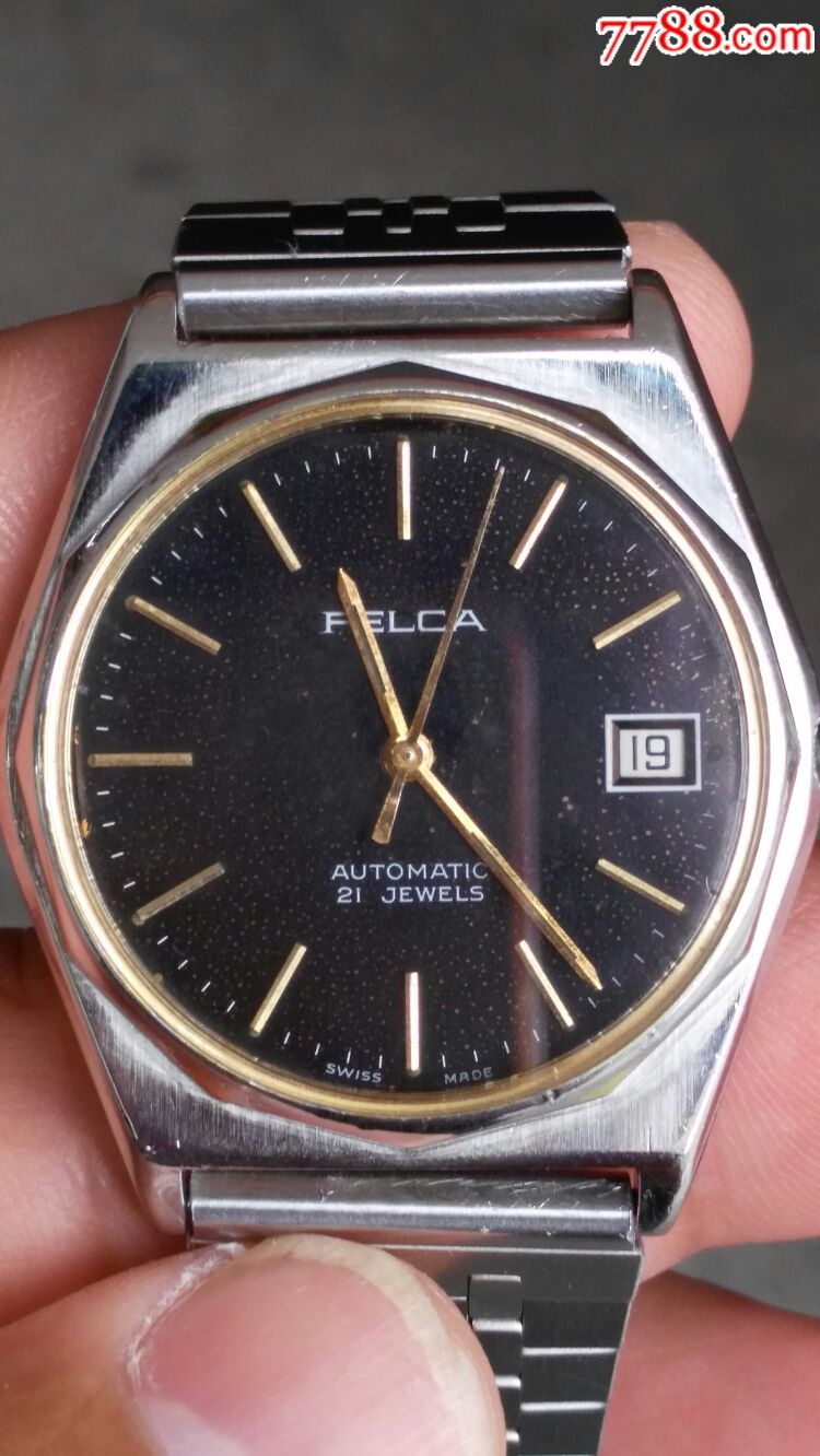 美品超薄只有7毫米厚瑞士名表菲尔卡eta28*2精磨机芯自动男表