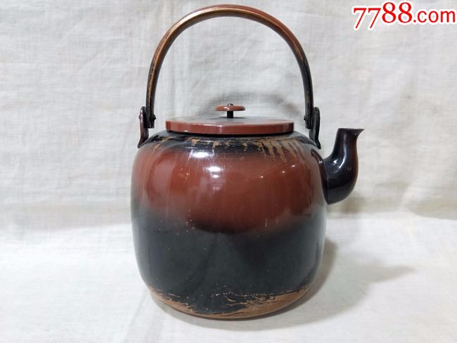 斑铜提梁茶壶 收藏 价格:   