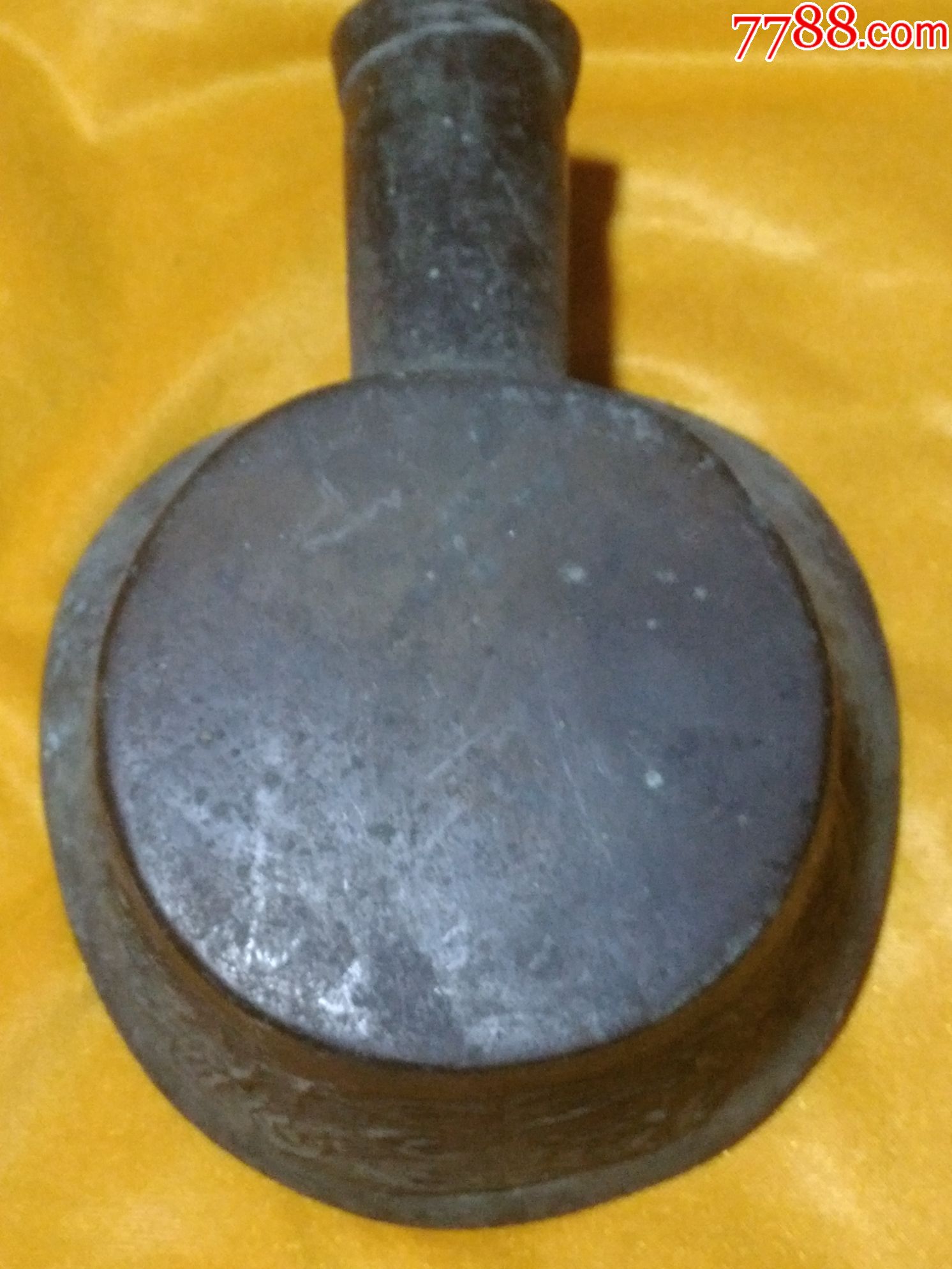 民国铜艺铜熨斗炭火加热上口径12底85公分好品