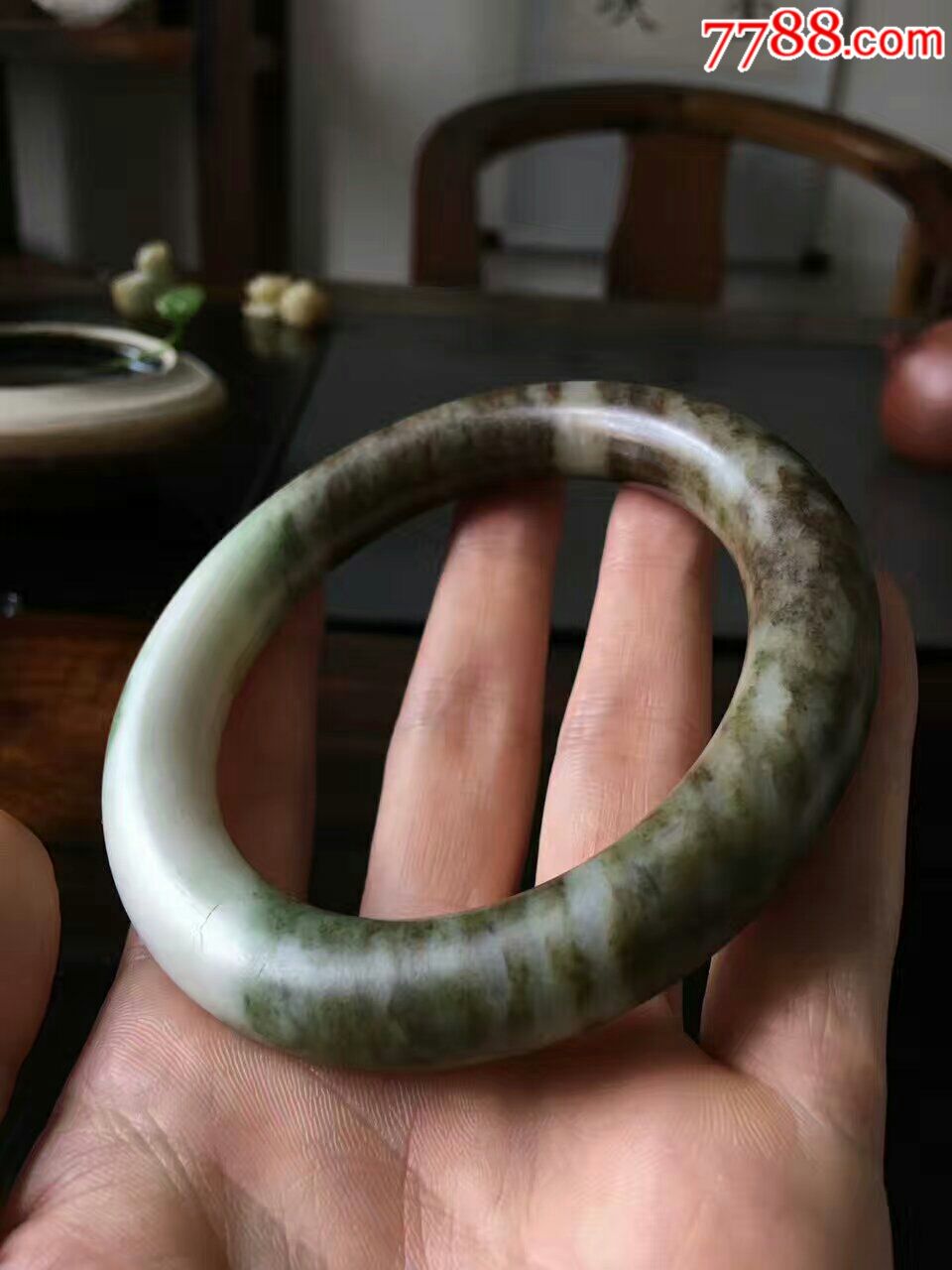 包老清代独山玉男士手镯,臂镯