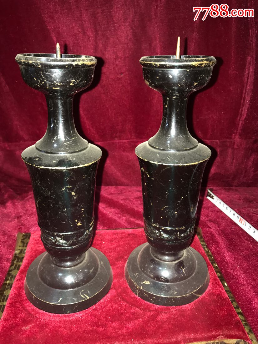 铜烛台一对_铜杂件_哈尔滨市紫金堂【7788收