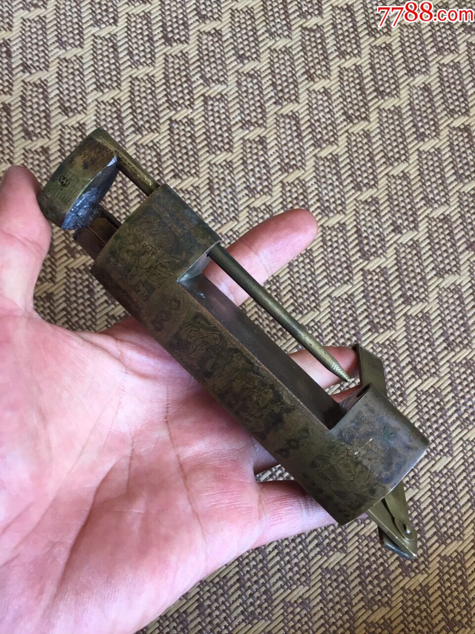 清代三星老铜锁