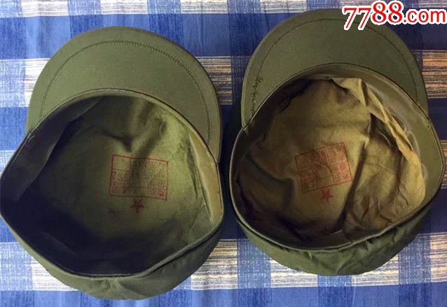 未使用滌確良六五式男軍帽2頂(合拍)