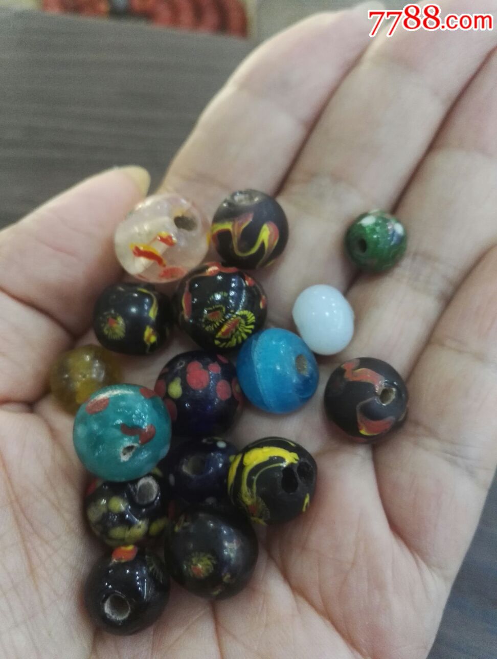 老琉珠#民国是时期老琉璃珠十五粒