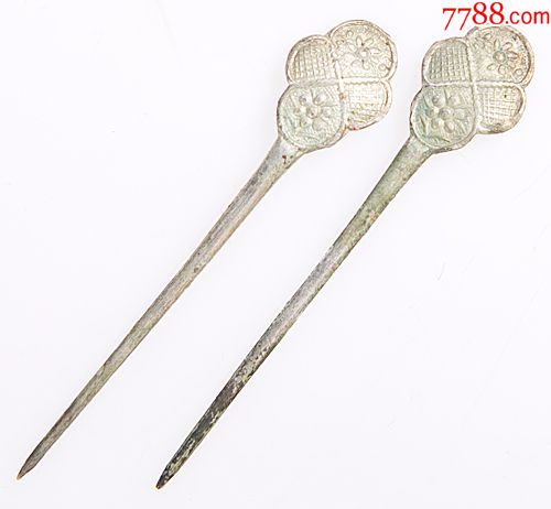 七十年代小银簪两支