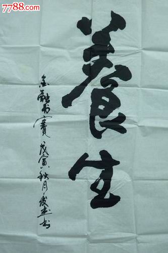 戊寅年(1998年)《养生》书法一副