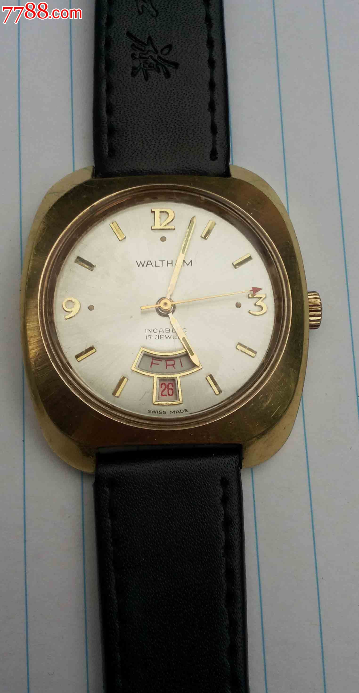 独特的镀金双历手链华生