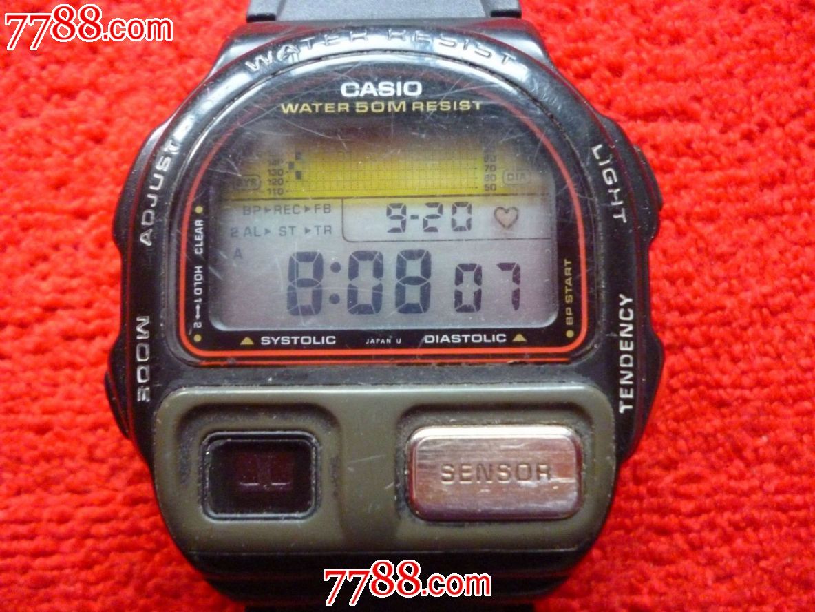 日本原装多功能能测血压的【卡西欧】bp-100型男士腕表一块!