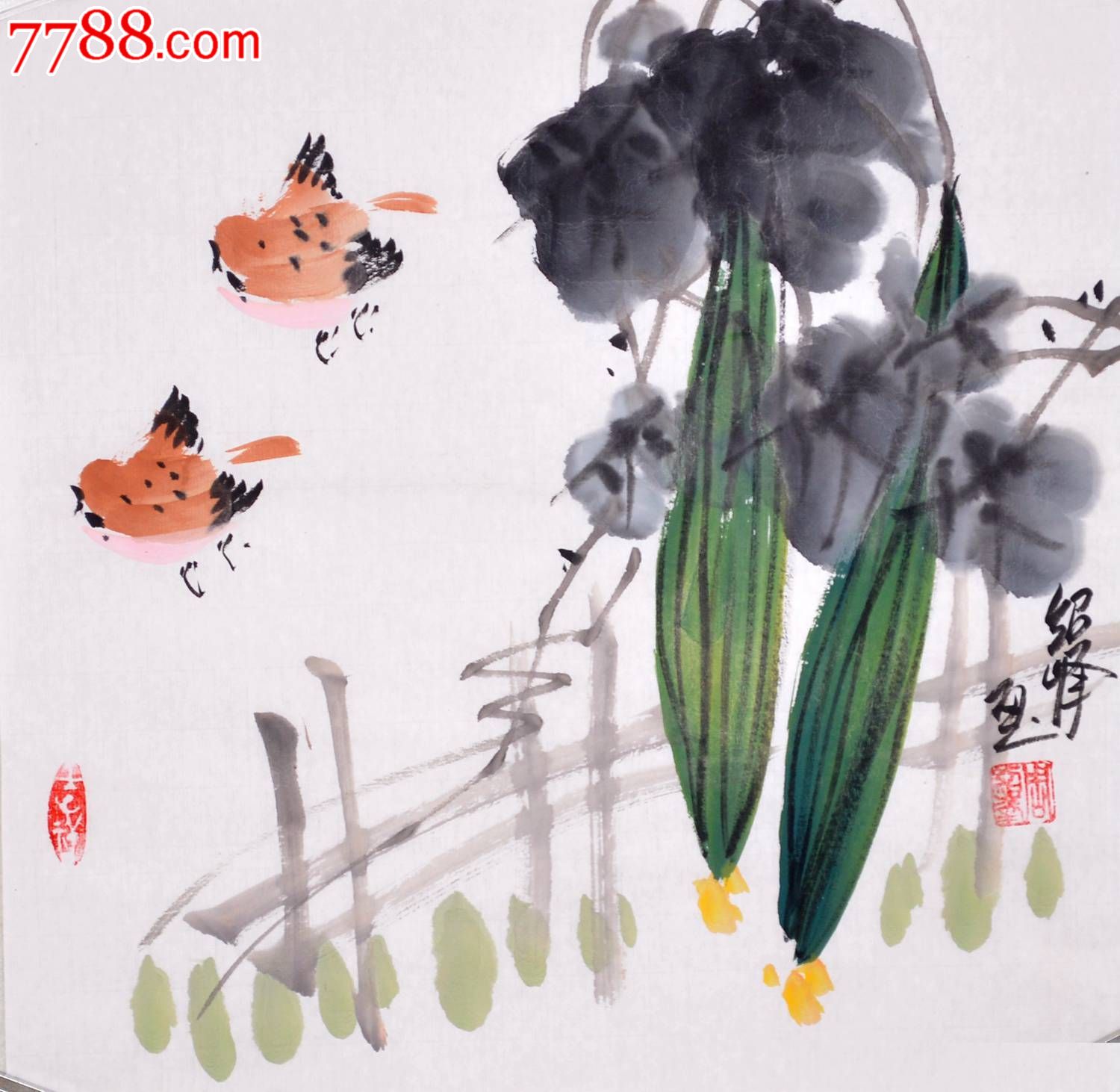 小品写意花鸟画作品hn4076-价格:20元-se32858137-花鸟国画原作-零售