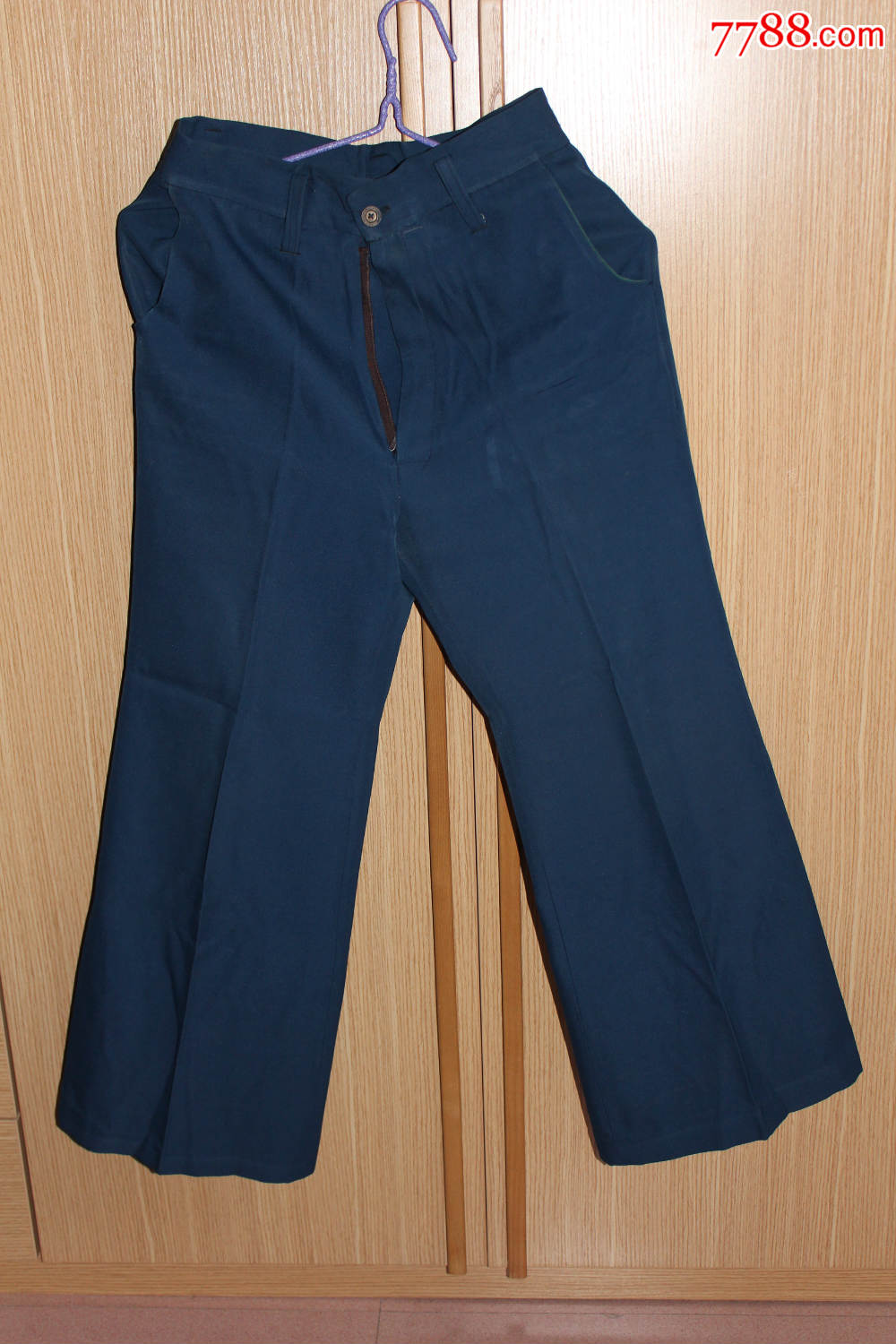 80年代男式毛料喇叭裤