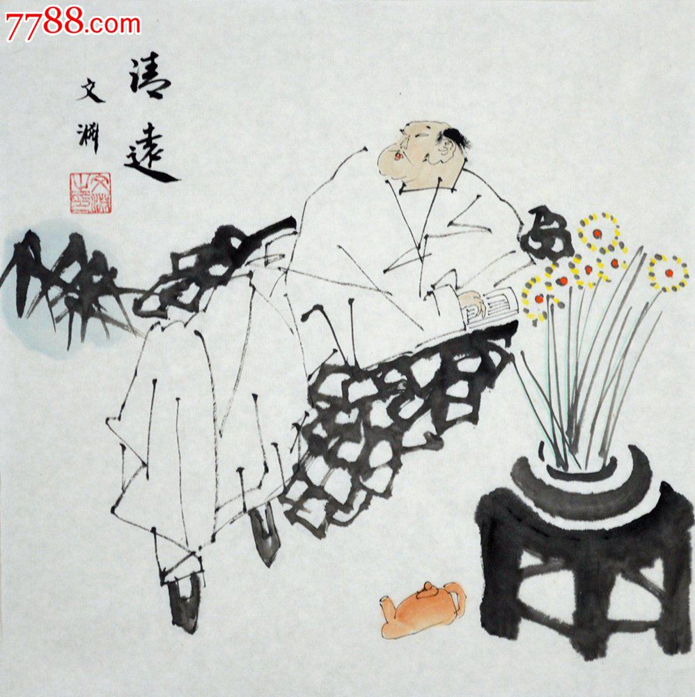 精品国画高士人物画rw0336