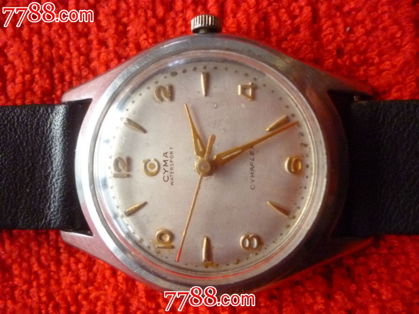 50年代末瑞士一类二等【西马】男士古董老表一块!【459外跨轮机芯】