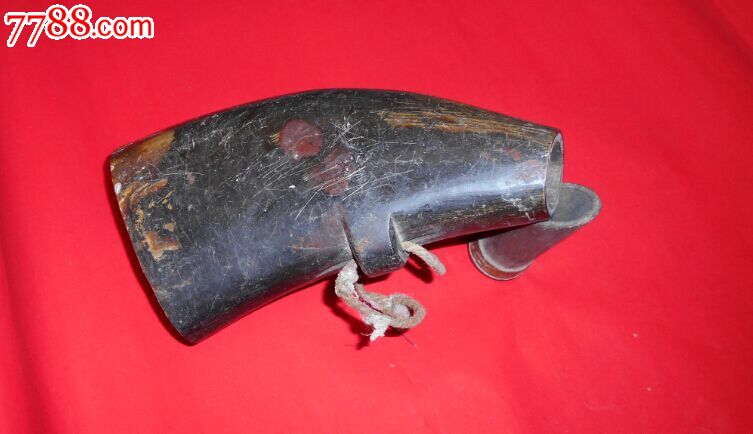 老水牛角制作的精美带盖老火*壶