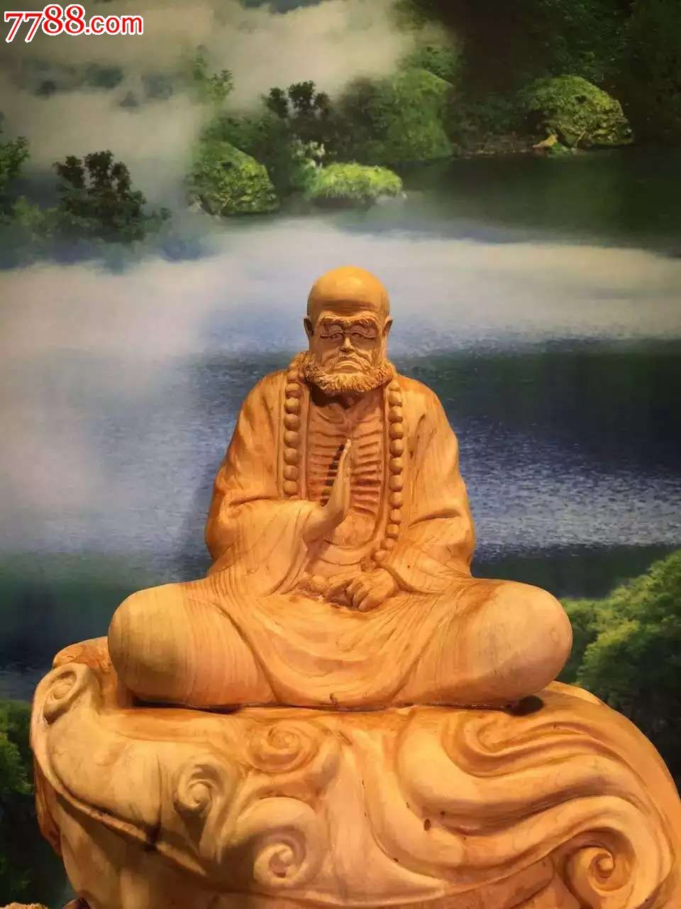 材质崖柏品名达摩祖师-议价-se36974680-木佛像/人像-零售-7788收藏
