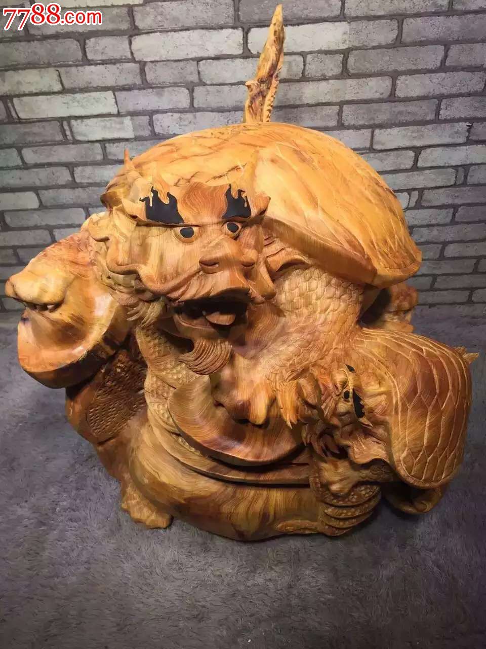 精品崖柏招财龙龟寓意-议价-se36974261-根雕-零售-7788收藏__中国