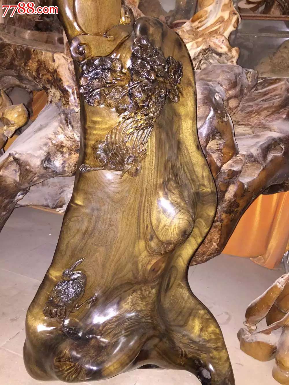 小叶桢楠阴沉木松鹤连