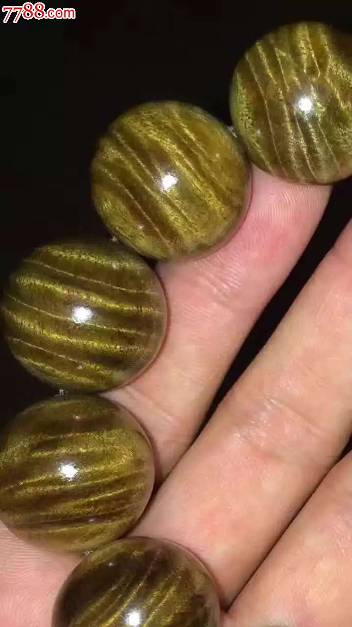 金丝楠黑金老料20满-金丝楠木手串-7788收藏