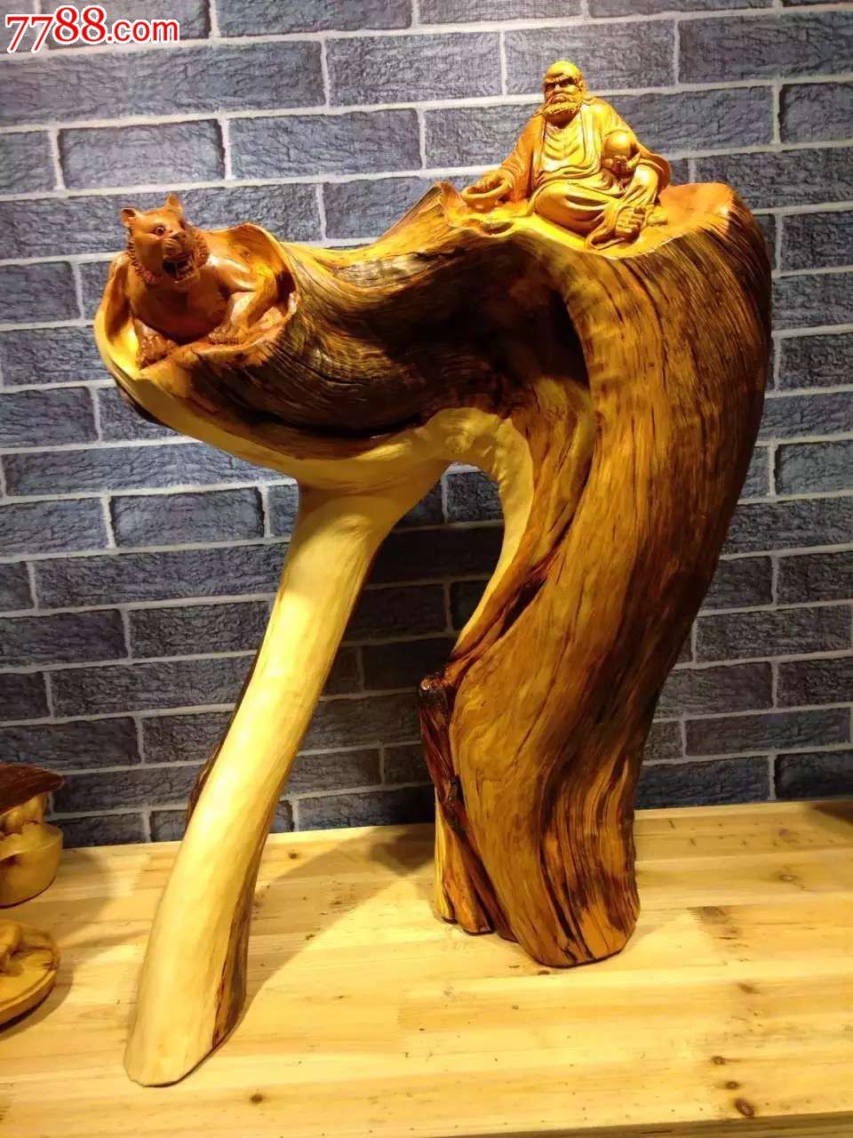 崖柏伏虎达摩材质干净