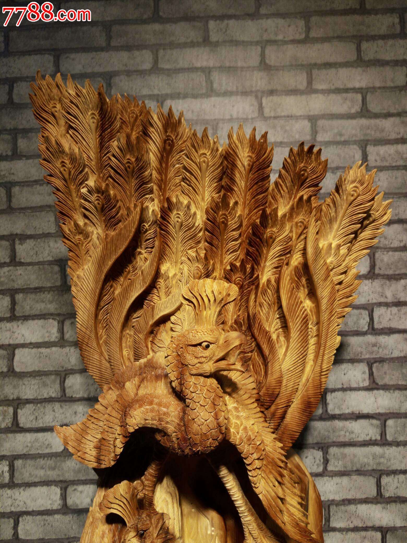 崖柏花开富贵孔雀开屏