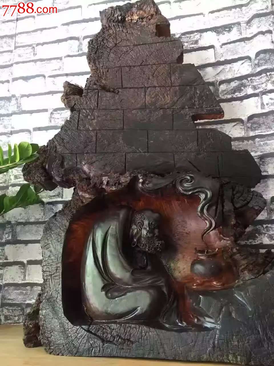达摩面壁花梨风化料