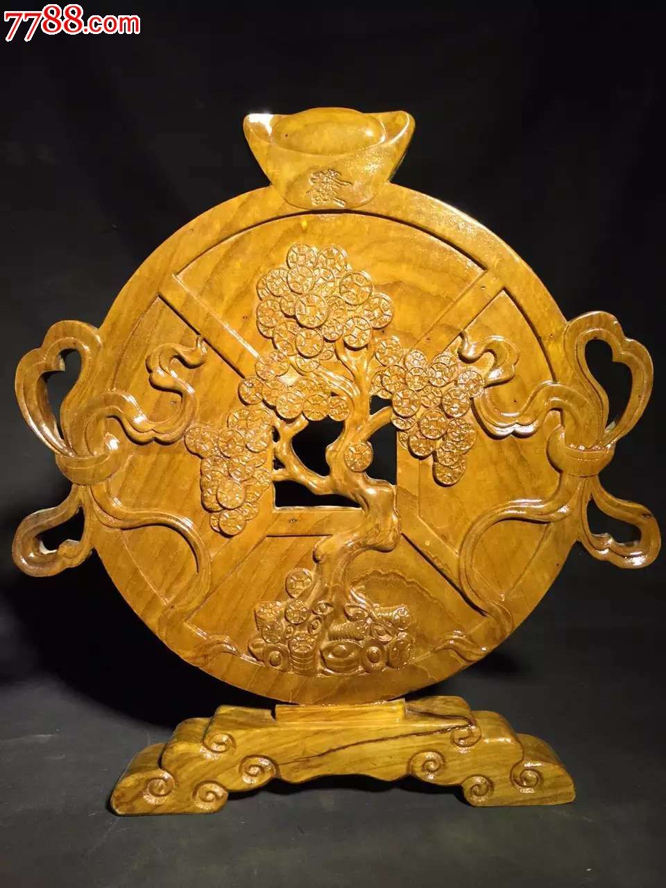 极品金丝楠办公桌摆件