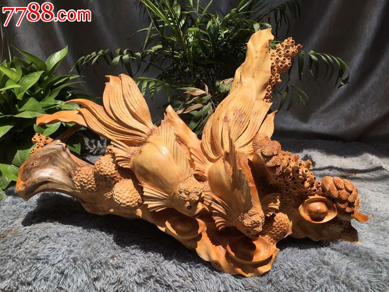 金鱼满堂-议价-se38160249-其他根雕/木雕-零售-7788收藏__中国收藏