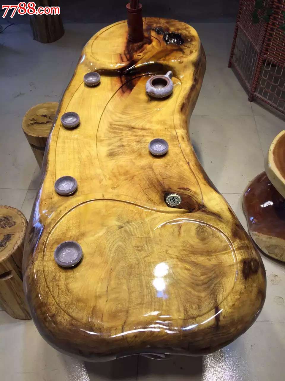 精品黄桑木茶台简单