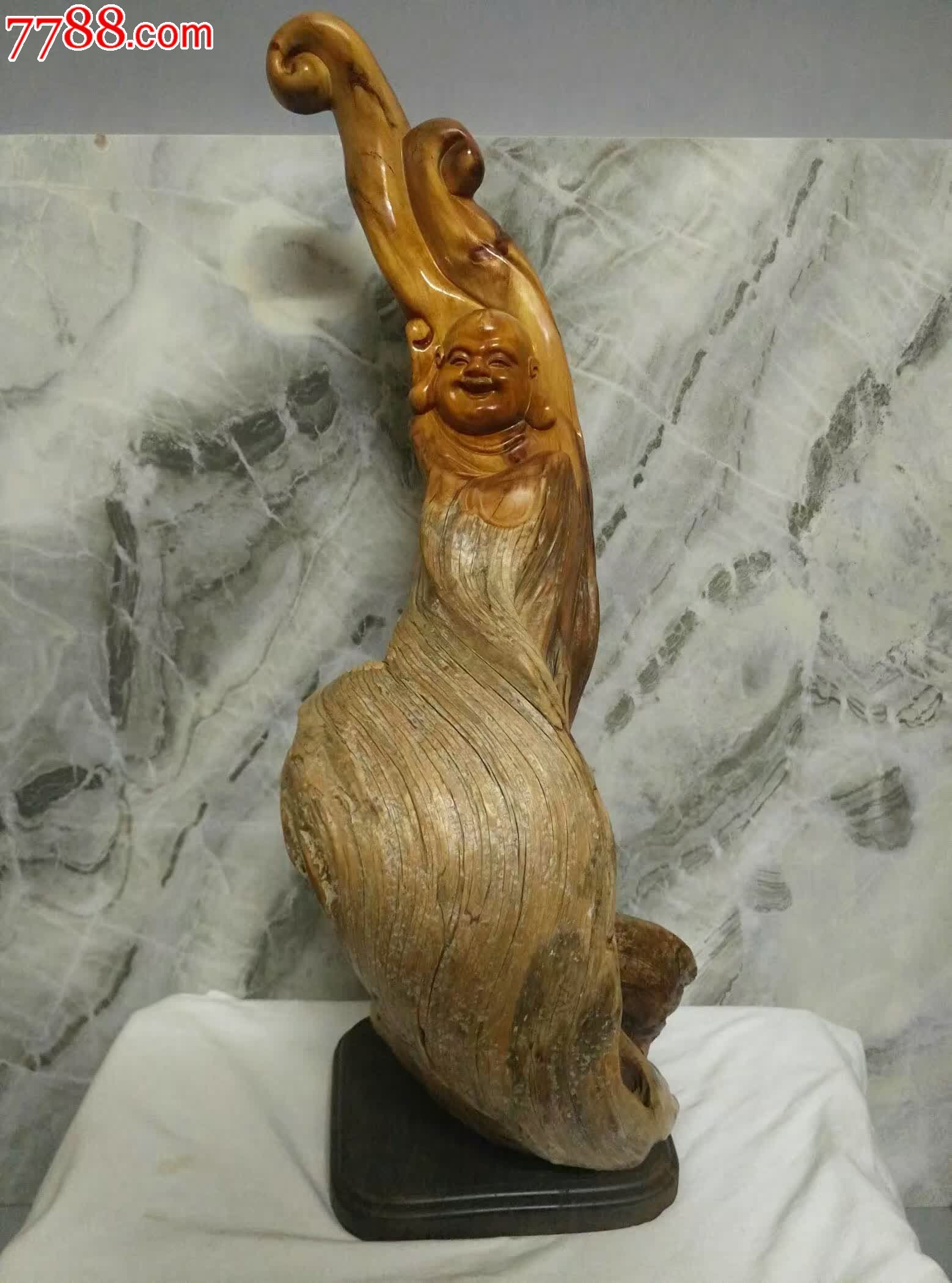 精品崖柏骨料开心弥勒