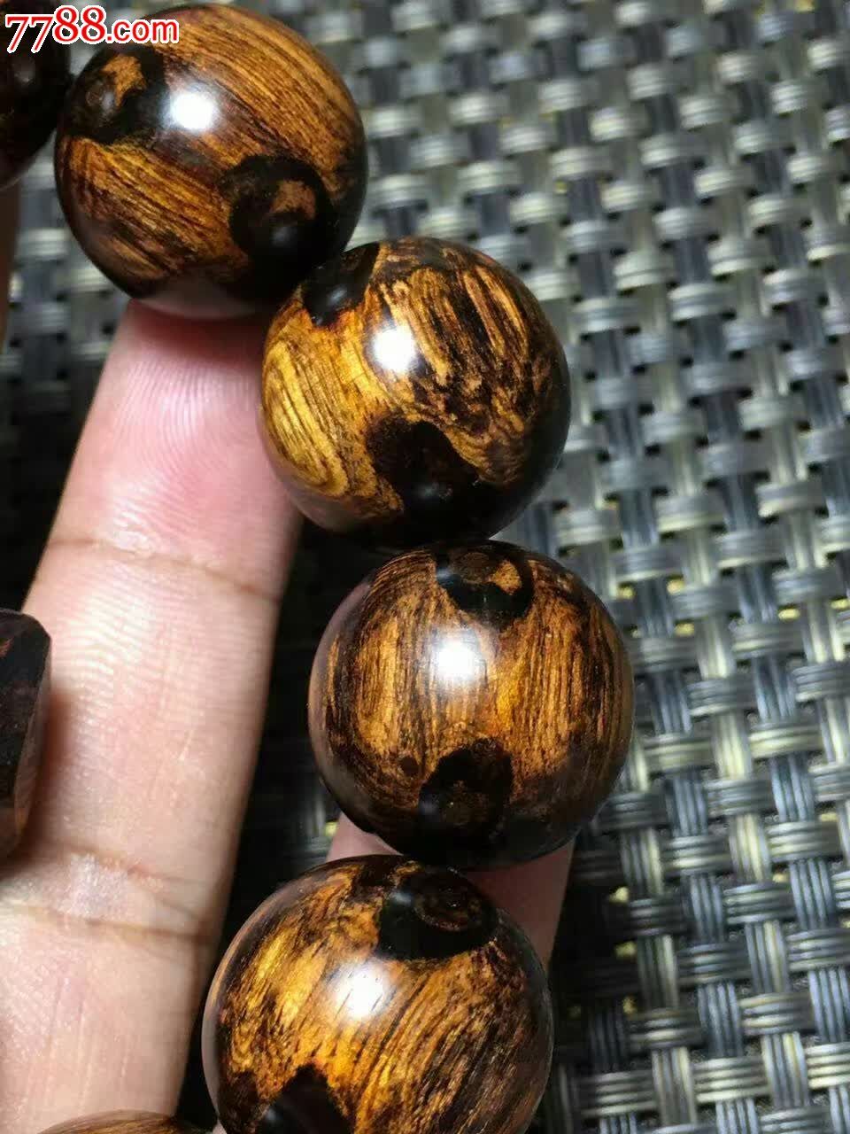极品黄花梨熊猫眼整齐-议价-se38457733-黄花梨手串-零售-7788收藏