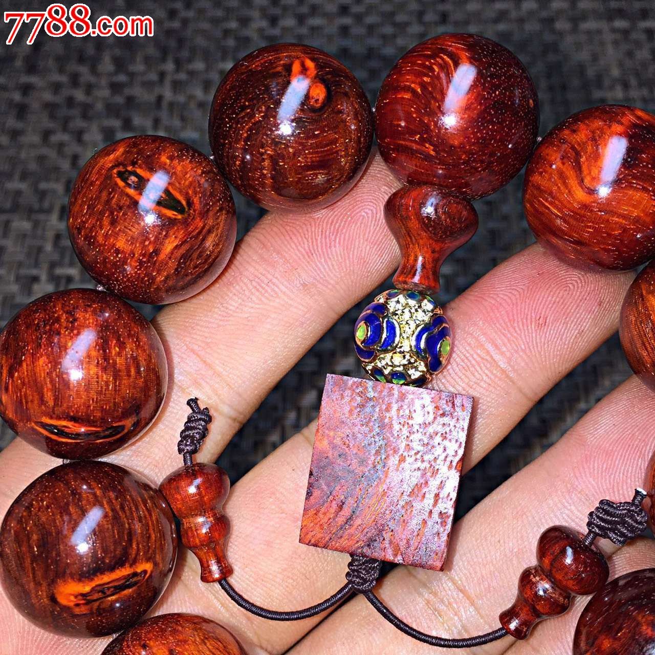 精美小叶紫檀留疤鸡血-议价-se38493363-小叶紫檀手串-零售-7788收藏