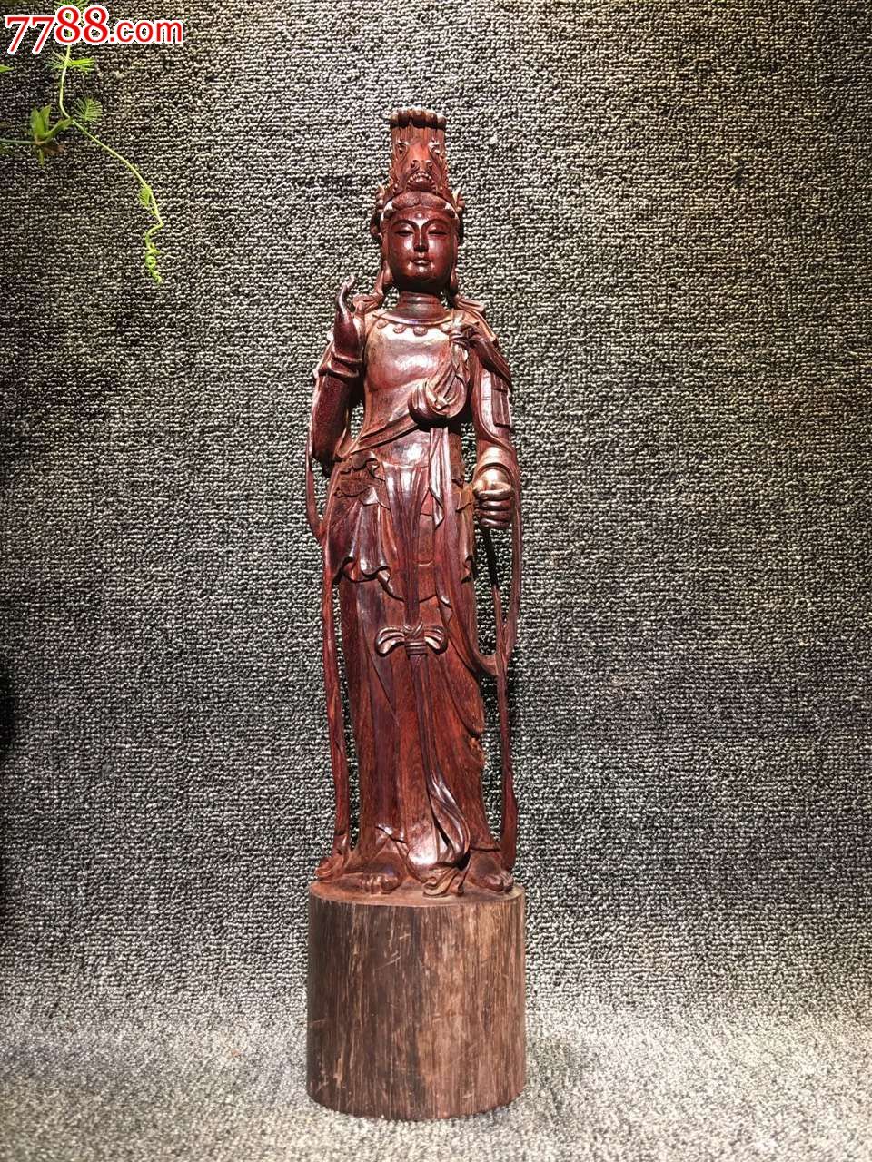 观音唐代印度小叶紫檀-议价-se38641010-木佛像/人像-零售-7788收藏