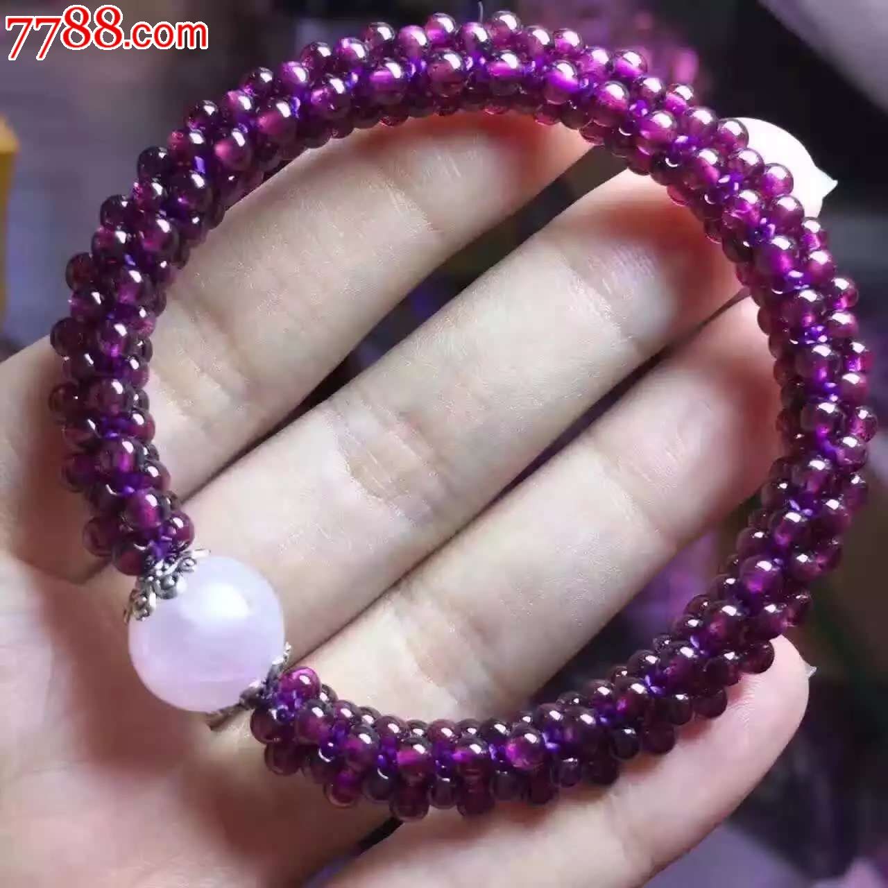 紫牙乌编织手串搭配天
