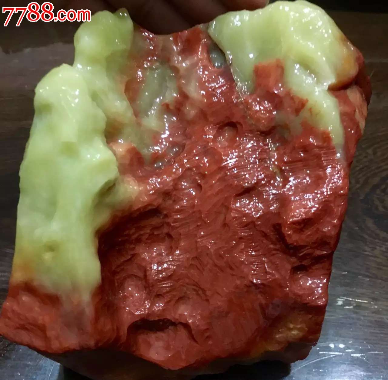 石料封门红花难得,青田石_第5张_7788青田石