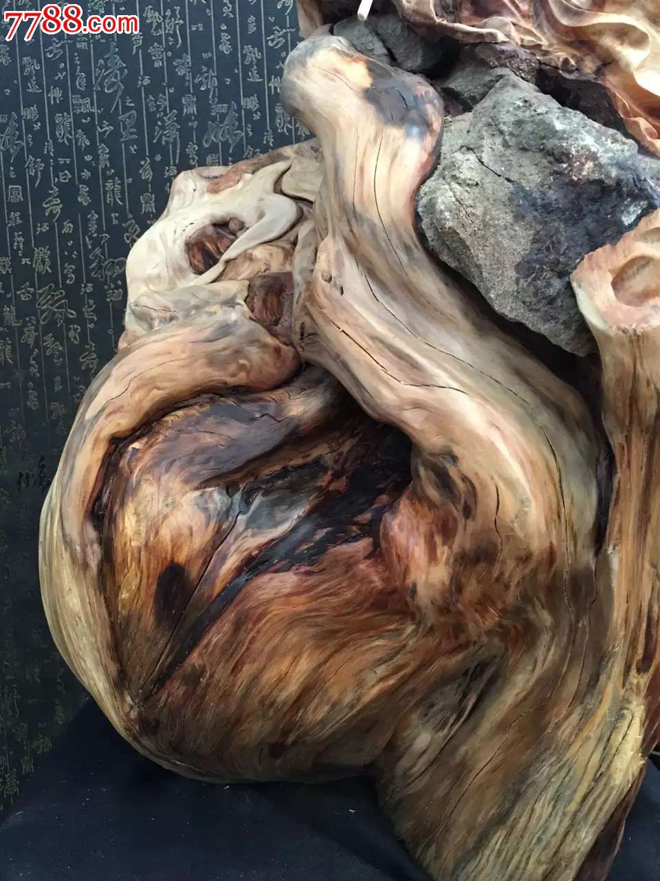 崖柏根抱石地藏王重7