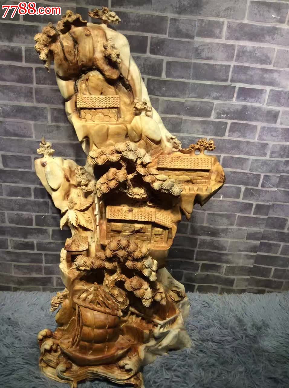 山水人家秦岭崖柏油性-议价-se39351422-木雕摆件-零售-7788收藏