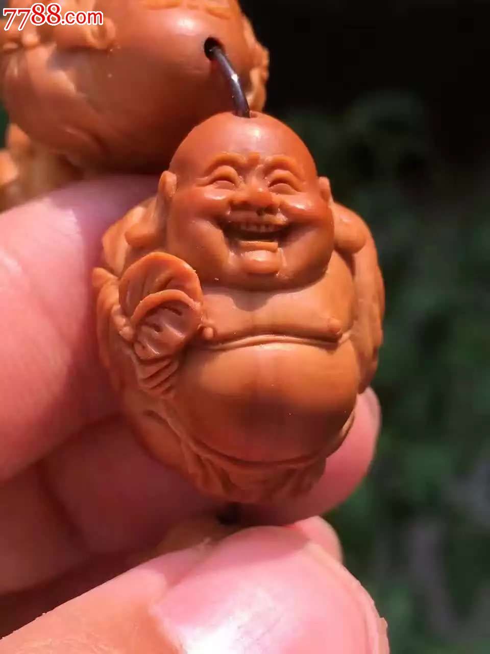 刘人义款八大弥勒开脸-橄榄核雕-7788收藏
