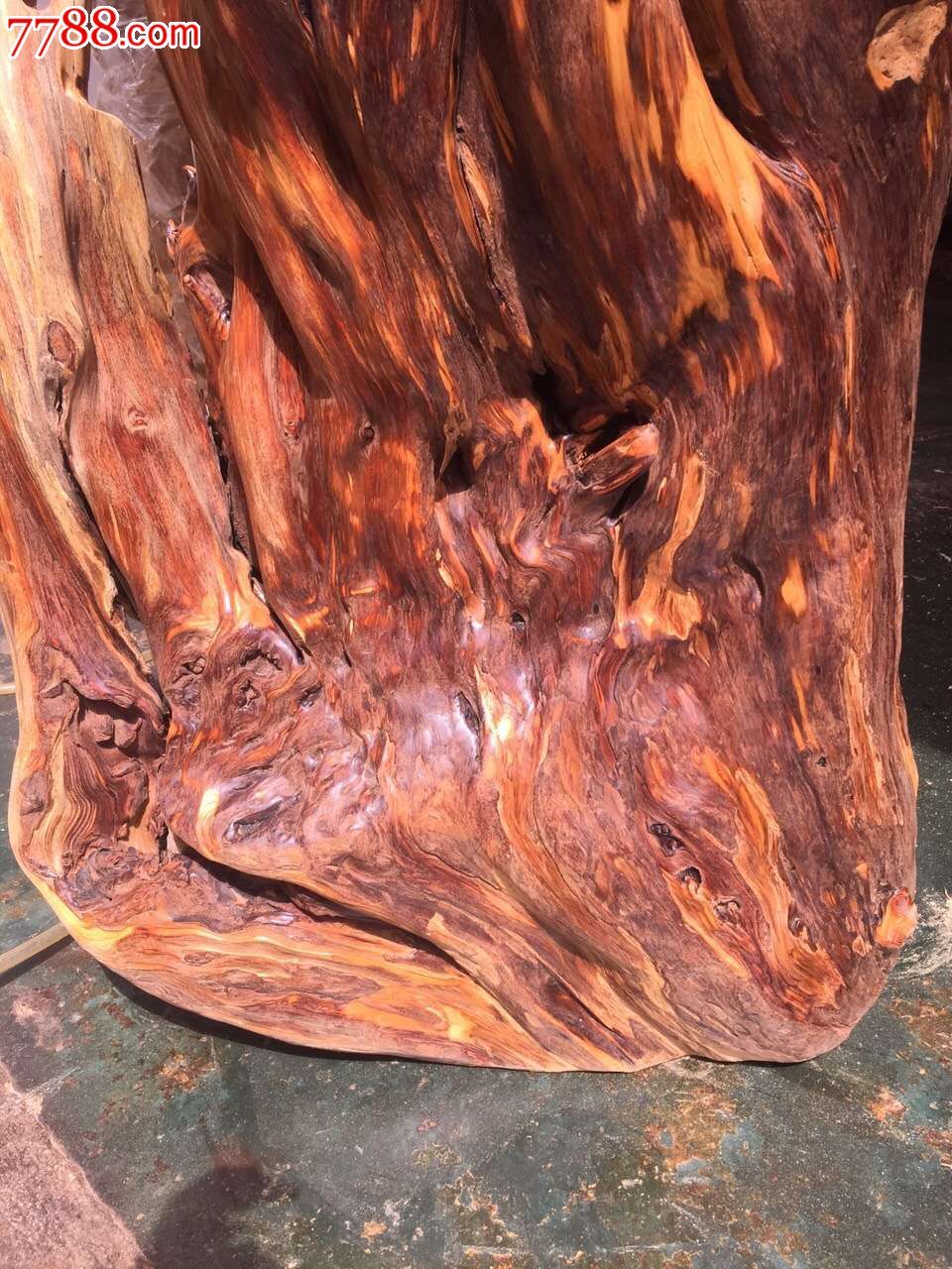 崖柏脱骨红料天然根包