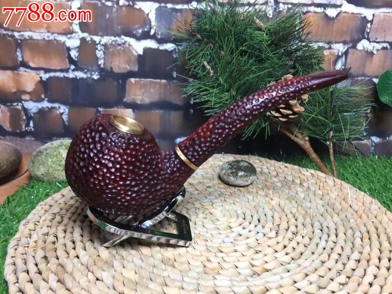 小叶紫檀老板烟斗大型,其他根雕/木雕,木艺文房,黑檀木,年代不详,雕法