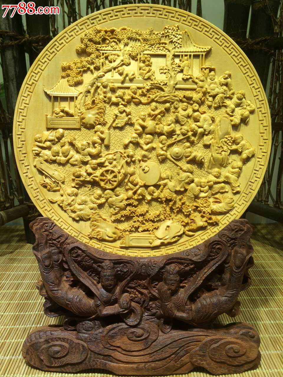 百子图小叶黄杨24单-议价-se40363119-其他根雕/木雕-零售-7788收藏