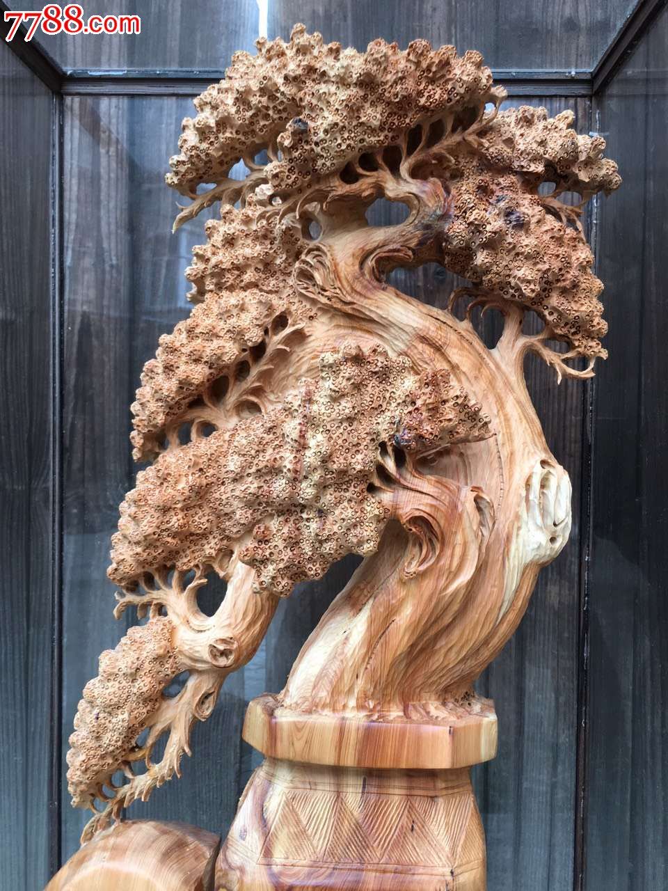 招财树做工精致油性十,其他根雕/木雕,其他根雕/木雕,其他木质,年代