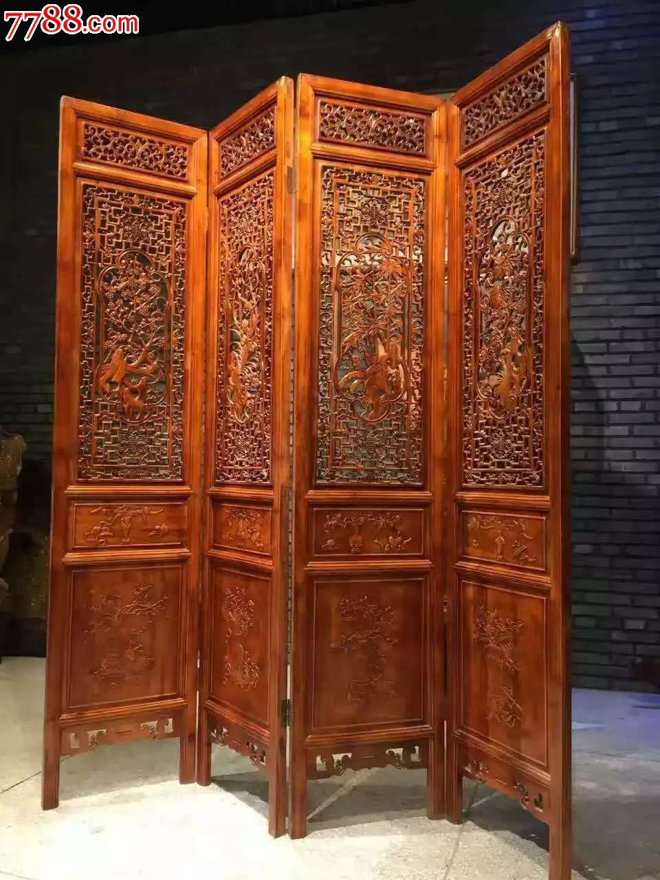 香樟古屏风梅兰竹菊四