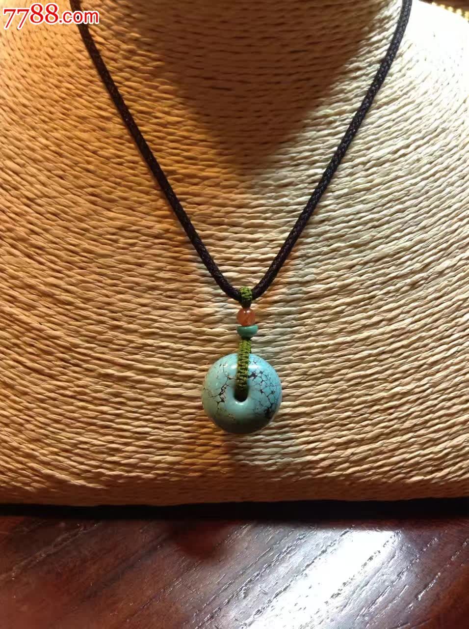 原矿瓷绿松石面包圈唯